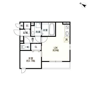 SHINKOBE COLNの間取り図