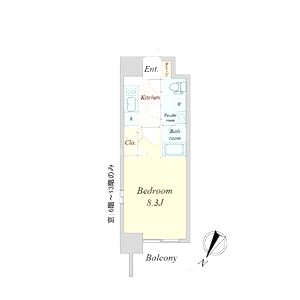 エスリードレジデンス弁天町グランデの間取り図