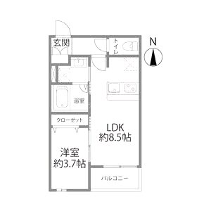 【新築】Sierra深江南の間取り図