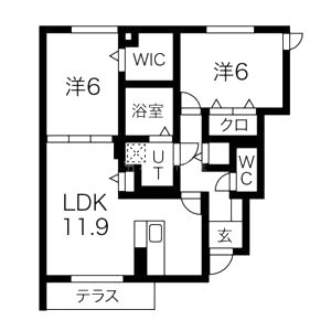 パストラル小野の間取り図