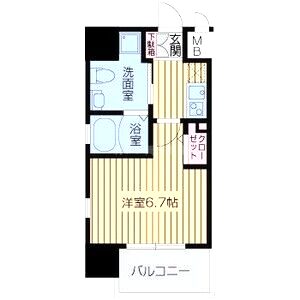 レジディア谷町の間取り図