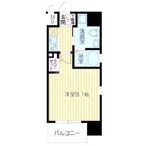 レジディア谷町の間取り図