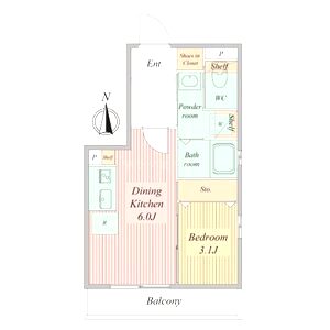 Live Flat京都西院の間取り図
