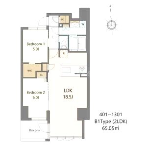 S-RESIDENCE谷町六丁目aloの間取り図
