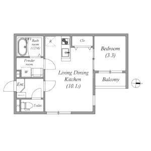 プランドール椥辻の間取り図