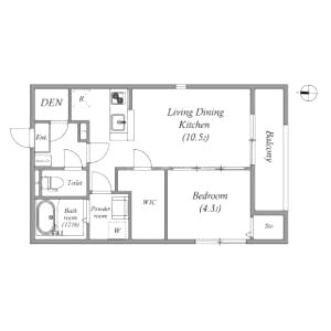 プランドール椥辻の間取り図