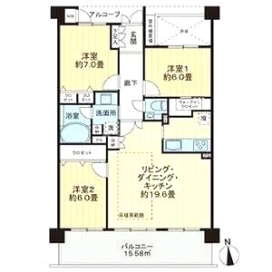 エスリード太秦三条天神川の間取り図