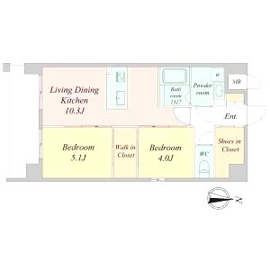 LiveCasa千本今出川の間取り図