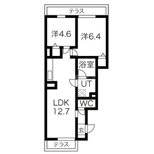 セジュール烏丸御池の間取り図