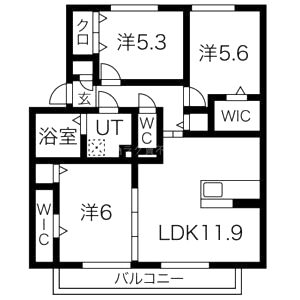 ライトハウス西野 部屋の間取り図