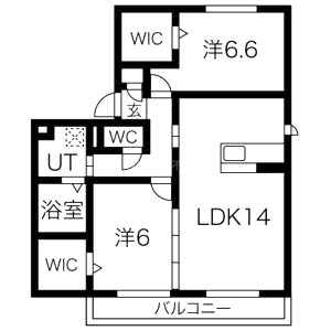 ライトハウス西野 部屋の間取り図