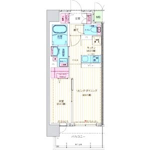 サザンネスト住ノ江駅前の間取り図