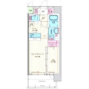 サザンネスト住ノ江駅前の間取り図