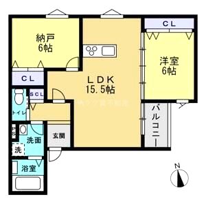 NAGAMORI新深江の間取り図