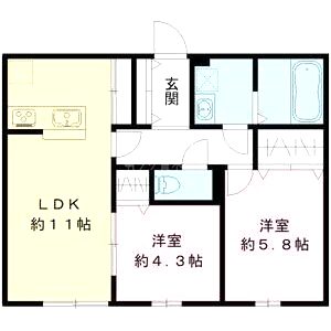 VIDA FELIZの間取り図