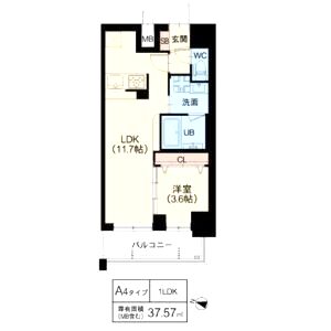 DOUBLE NINE RESIDENCE TENNOJIMINAMIの間取り図