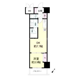 クロスレジデンス神戸元町の間取り図