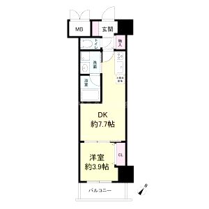 クロスレジデンス神戸元町の間取り図