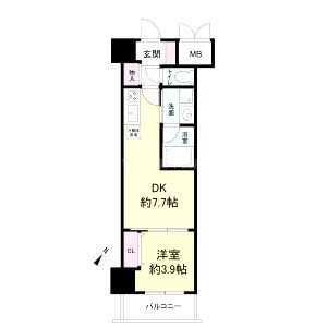 クロスレジデンス神戸元町の間取り図