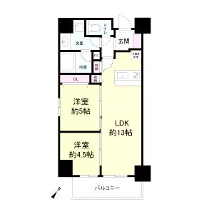 クロスレジデンス神戸元町の間取り図