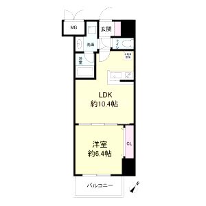 クロスレジデンス神戸元町の間取り図