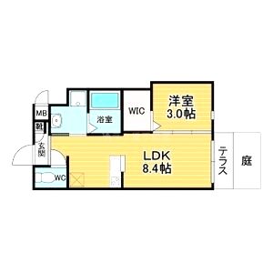 リアコート千里丘INORTHの間取り図