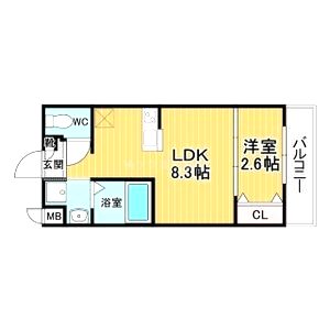 リアコート千里丘INORTHの間取り図