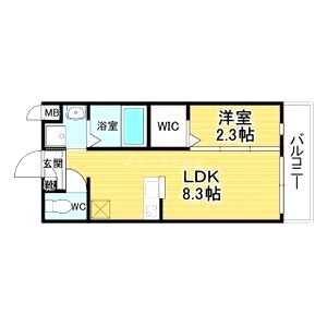 リアコート千里丘INORTHの間取り図