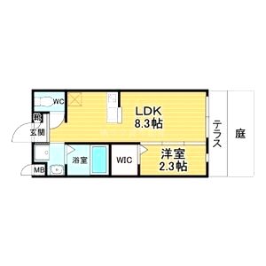 リアコート千里丘INORTHの間取り図