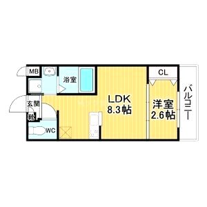 リアコート千里丘INORTHの間取り図