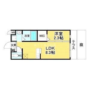 リアコート千里丘INORTHの間取り図