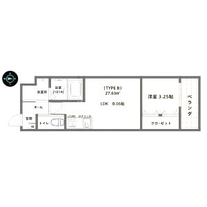 Nu岸里駅前の間取り図