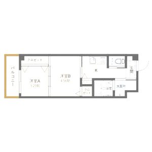 Nu岸里駅前の間取り図