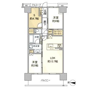 シティテラス鶴見緑地公園の間取り図