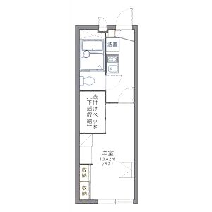 レオパレスソレイユ富木の間取り図