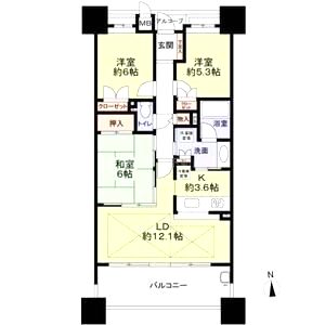 ローレルコート花園の間取り図