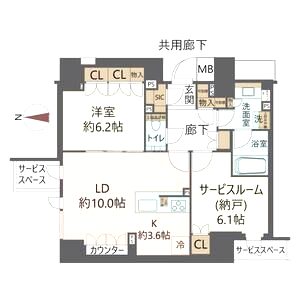 ジオ京都御池通の間取り図