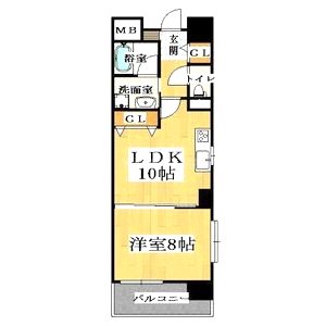 CITY SPIRE桜川Iの間取り図