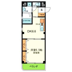 アルユータ六甲道の間取り図