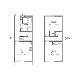 レオパレスブリリアントレーヴの間取り図