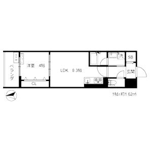シェルズ高槻の間取り図