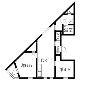 京都グランデ二条駅南の間取り図