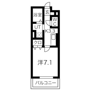 セジュールUMEDAの間取り図