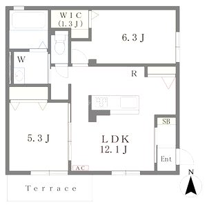 BLUESKYの間取り図