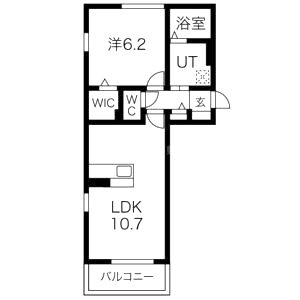 エスポワールブリイエII 部屋の間取り図