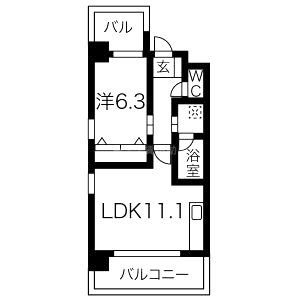 ARROW FIELDS壱番館の間取り図
