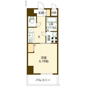 アリビオ立花IIIの間取り図