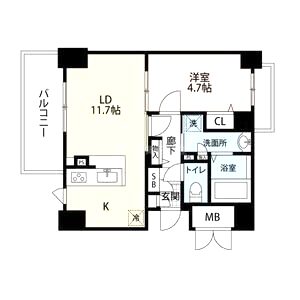 グランティーク下沢通の間取り図
