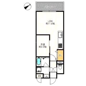 レクシア千代崎の間取り図