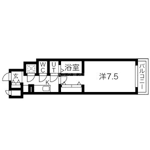 エスリード谷町四丁目の間取り図